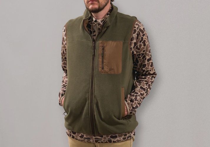 Flyway Fleece Reversible Vest - Moss