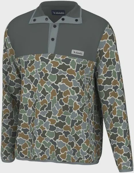 Youth Two Tone Quarter Snap Pullover, Color: FCBL-Forest Camo Bluff, Size: XSML