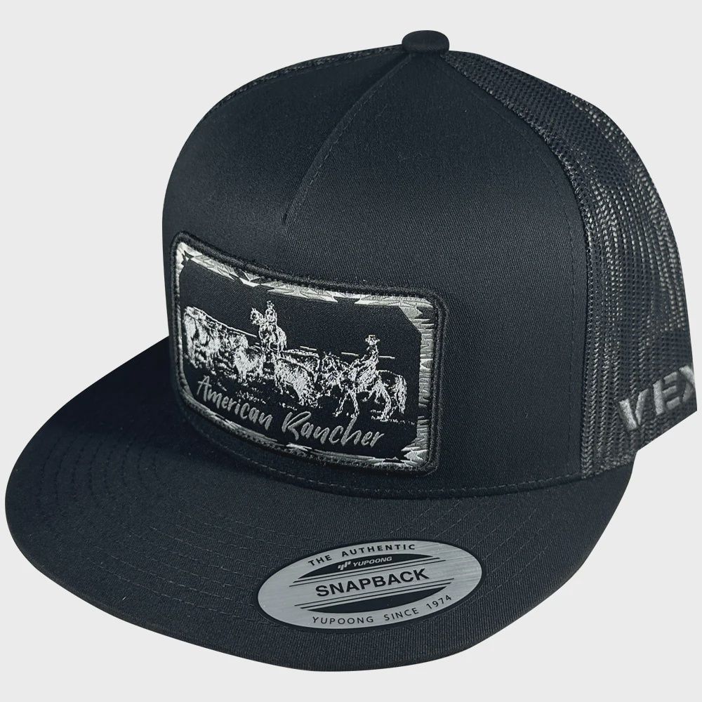 American rancher Checking cows - Black