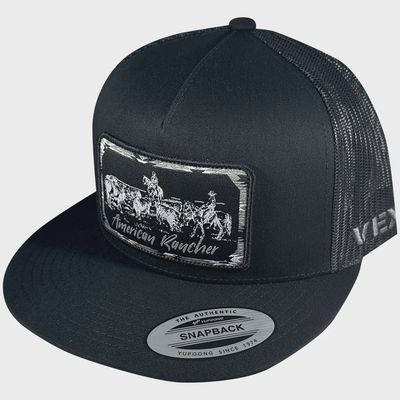 American rancher Checking cows - Black