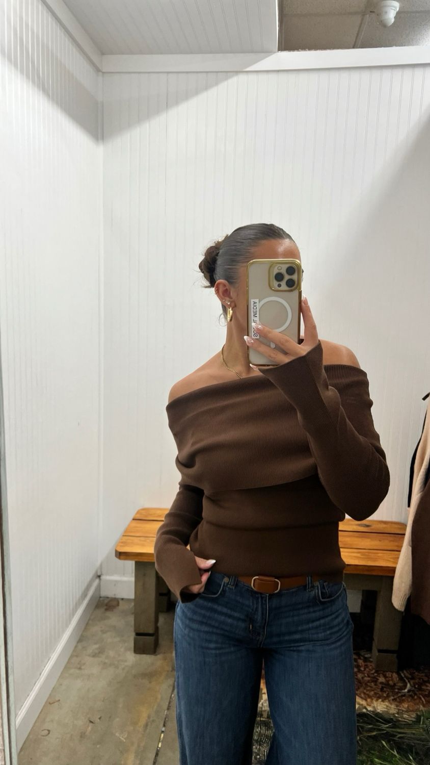 Ana Off Shoulder LS Top