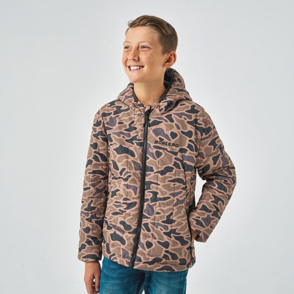Youth Puffer Jacket, Color: GC-Gauge Camo, Size: XSML
