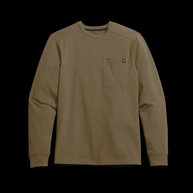 Foothills Long Sleeve Crew, Color: PY-Pyrite, Size: MED