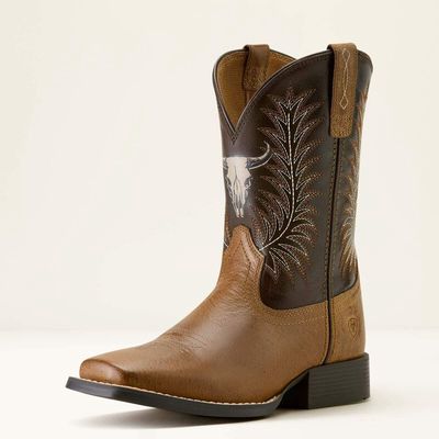 Youth Stampede Wide Square Toe Western Boot