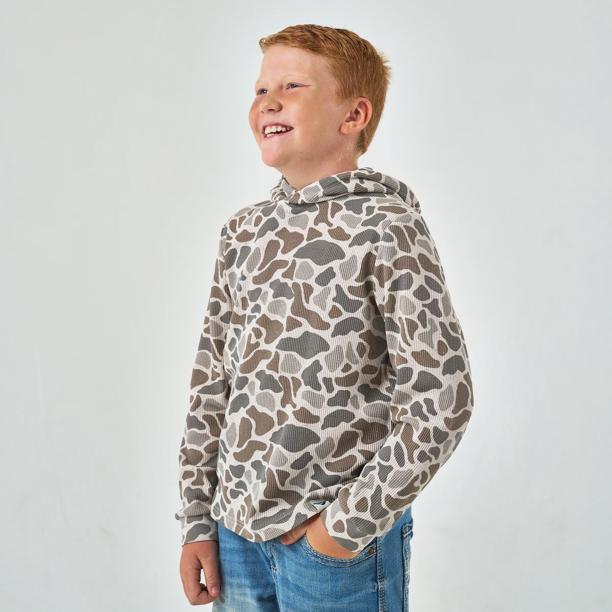 Youth Thermal Hoodie, Color: Classic Deer Camo, Size: 2T