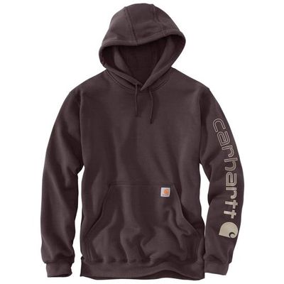 Men's Loose Fit Midweight Logo Sleeve Graphic Hoodie