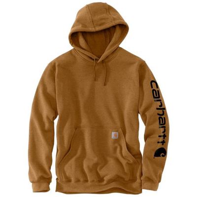 Men's Loose Fit Midweight Logo Sleeve Graphic Hoodie