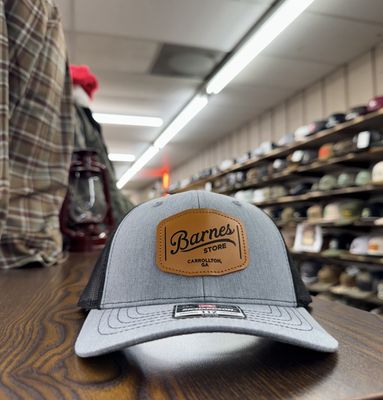 Youth Leather Patch Trucker Hat - Grey/Black
