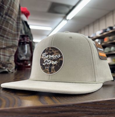 Camo Rubber Patch Corduroy Hat - Tan