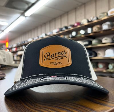 Leather Patch Hi Pro Trucker Hat - Black/Birch