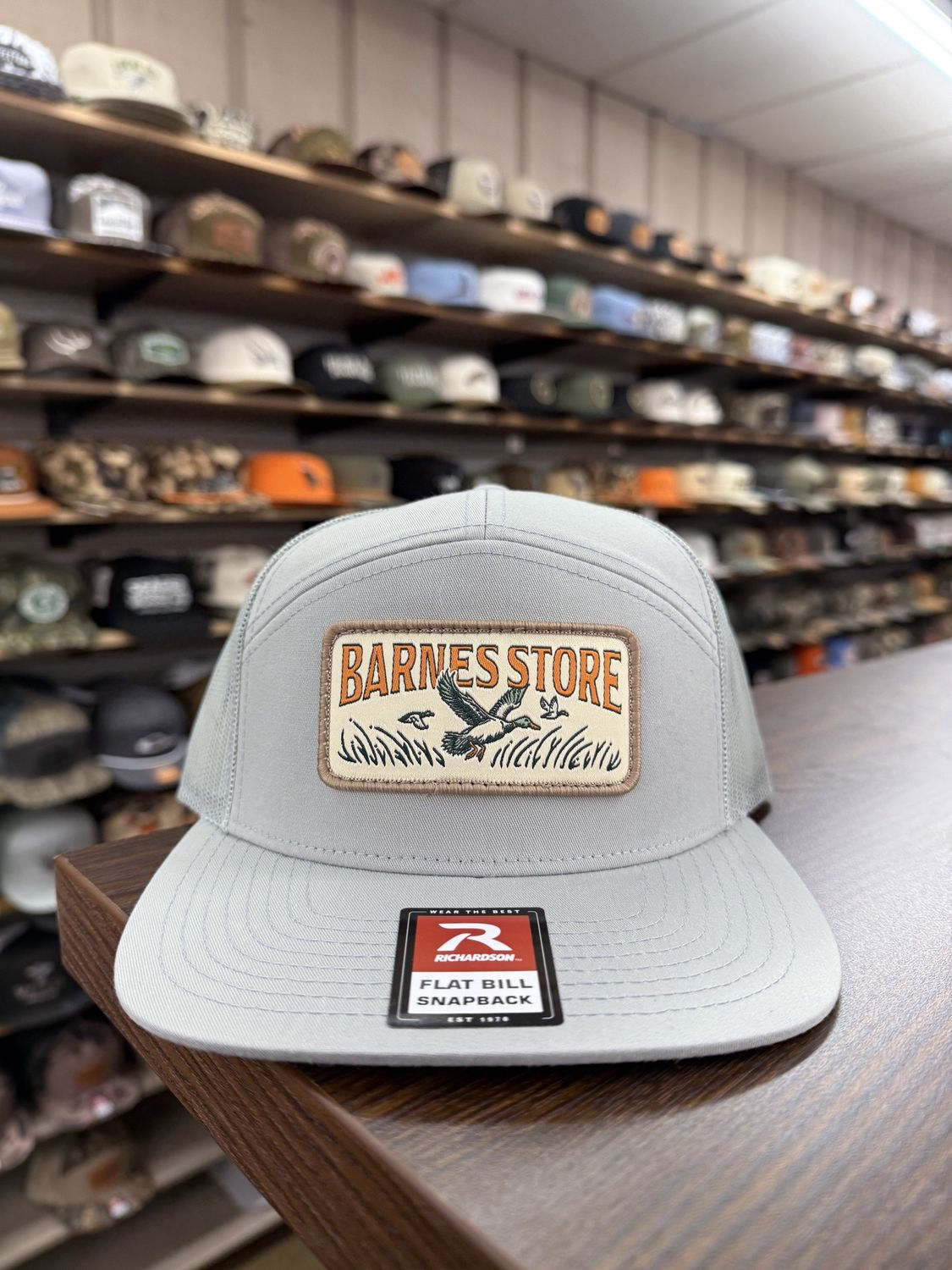 Barnes Woven Patch 7-Panel Hat - Quarry