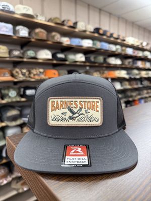 Barnes Woven Patch 7-Panel Hat - Charcoal/Black