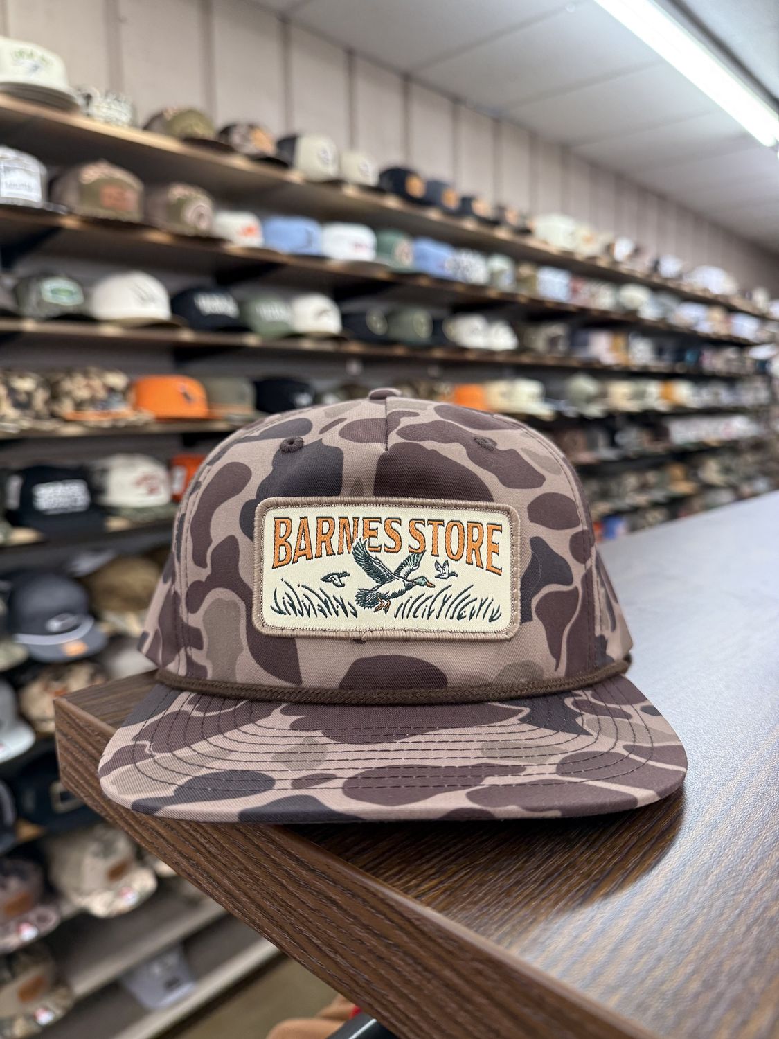 Barnes Woven Patch Rope Hat - Bark Duck Camo