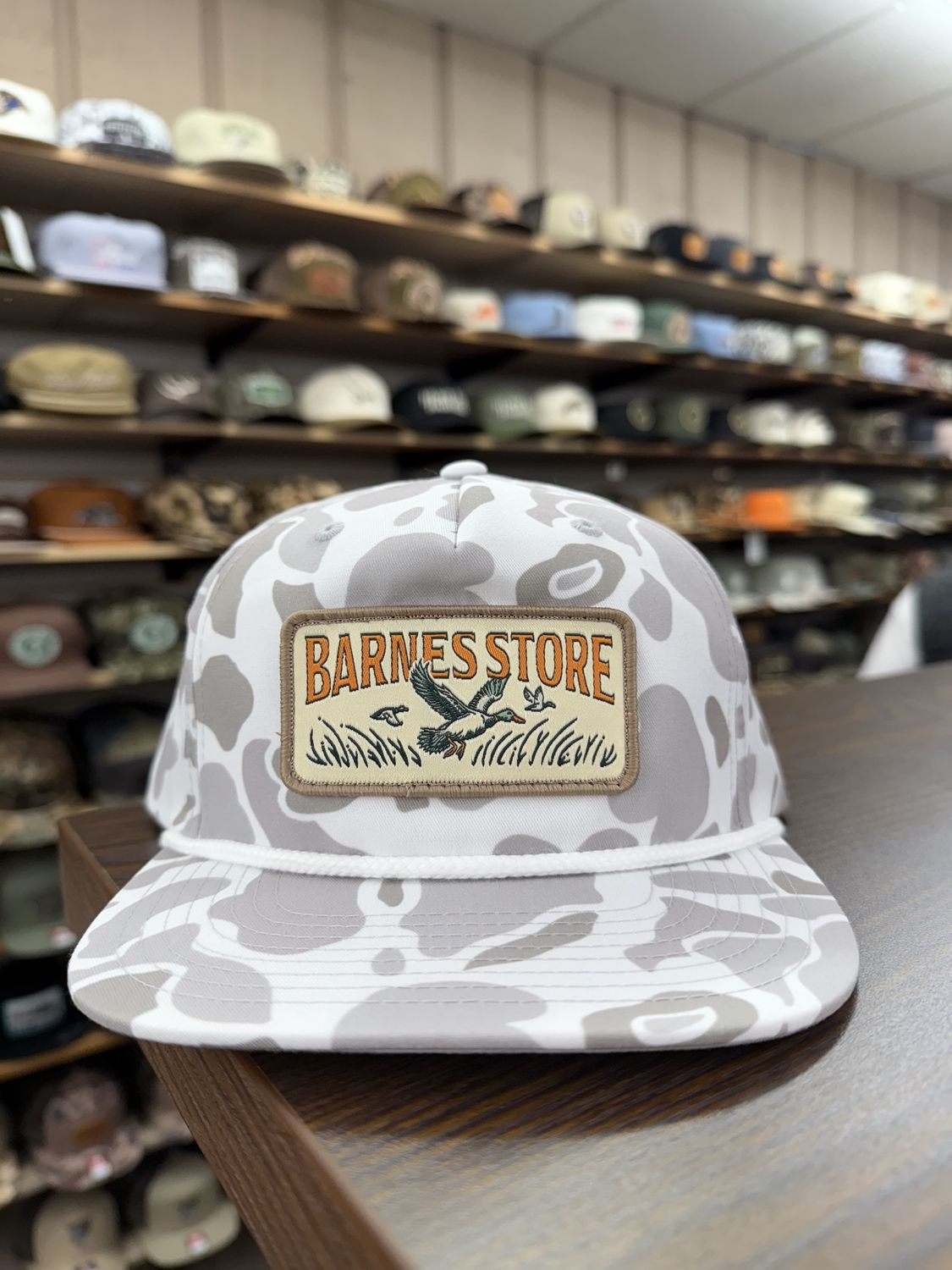 Barnes Woven Patch Hat - Blizzard Duck Camo