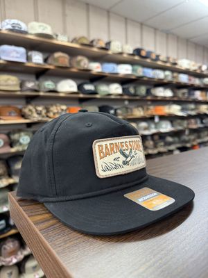 Barnes Woven Patch Rope Hat - Black