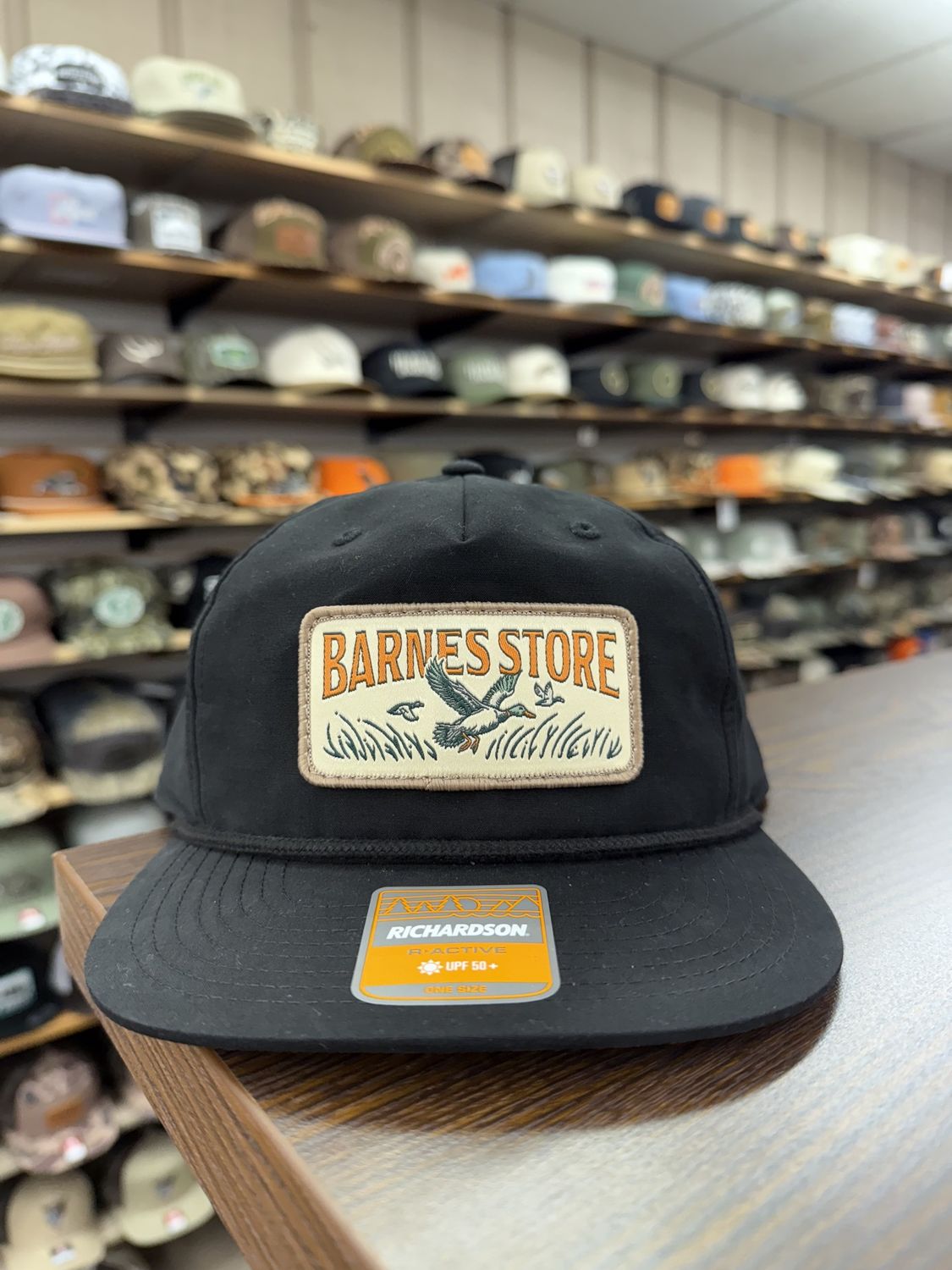 Barnes Woven Patch Rope Hat - Black