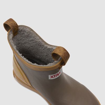 Kid's Fleece Lined Deck Boot - Dark Brown