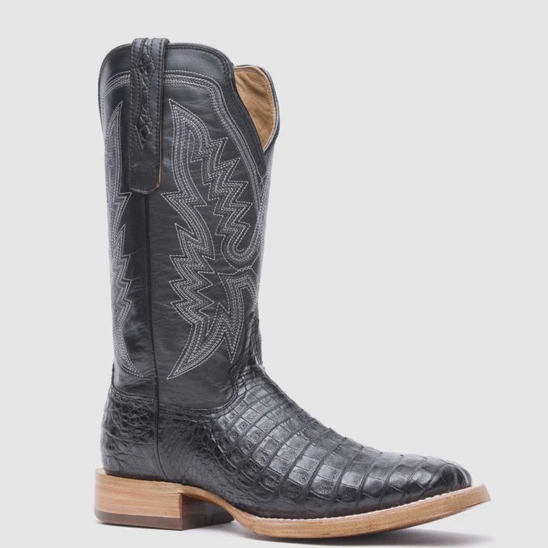 PRCA Collection Caiman Boots - Black Stallion