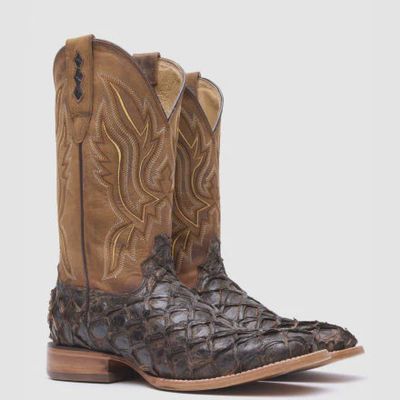 Durango® Premium Exotics™ Dark Brown Pirarucu Western Boot