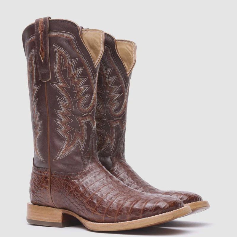 PRCA Collection Caiman Boots - Cognac &amp; Cigar