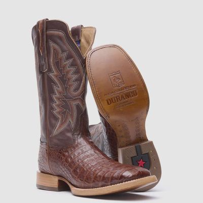 PRCA Collection Caiman Boots - Cognac &amp; Cigar