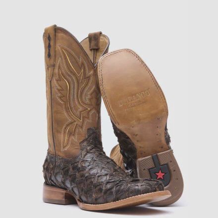 Durango® Premium Exotics™ Dark Brown Pirarucu Western Boot