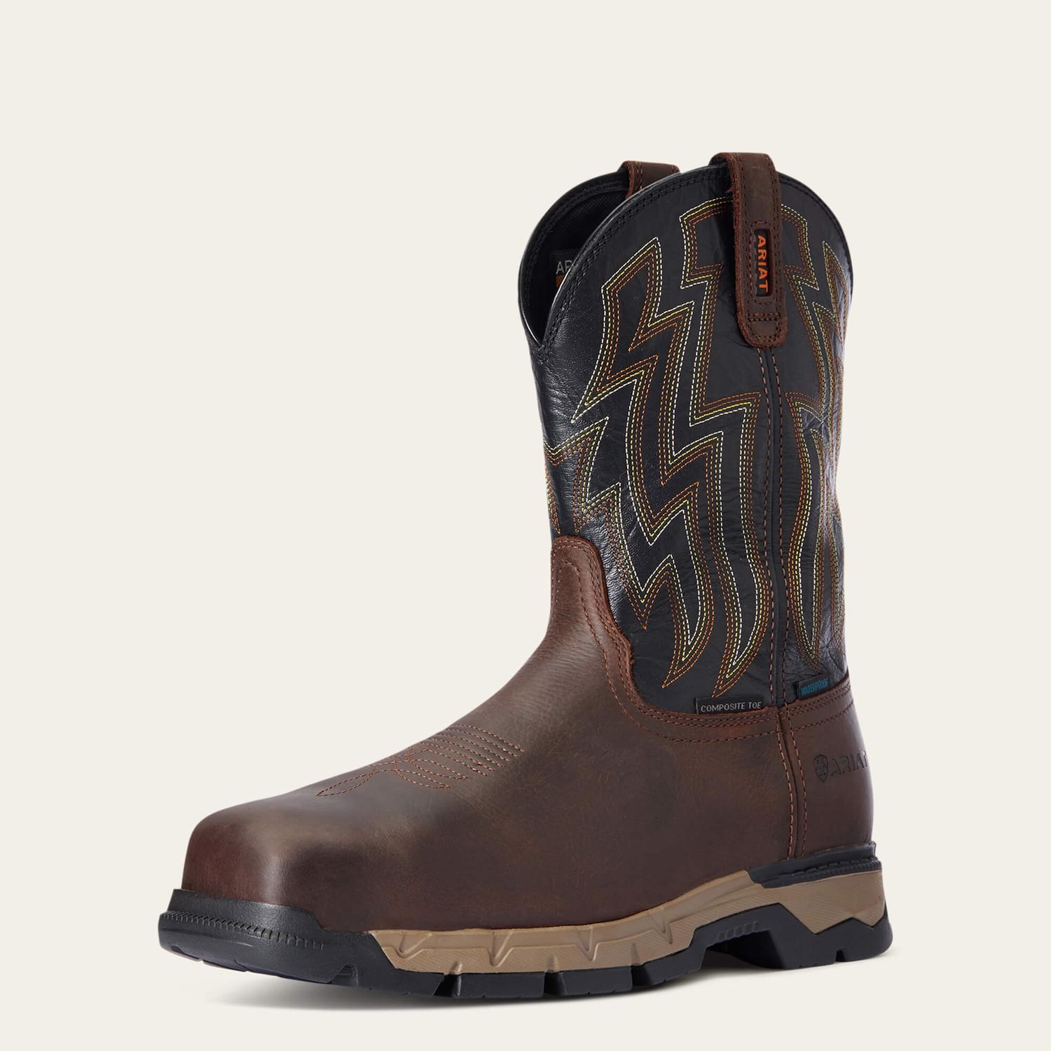 Rebar Flex Western Waterproof Composite Toe Work Boot, Size: 9, Width: D