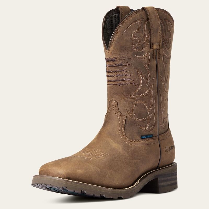 Hybrid Patriot Country Western Boot - Casper Brown, Size: 8, Width: D