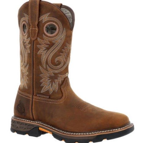 Carbo-Tec FLX Waterproof Brown Alloy Toe Wellington Work Boot, Size: 10.5, Width: M