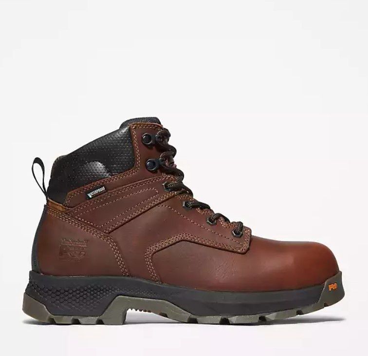 Men's 6" Teak Brown Titan EV Waterproof Composite Toe Boot, Size: 7, Width: M
