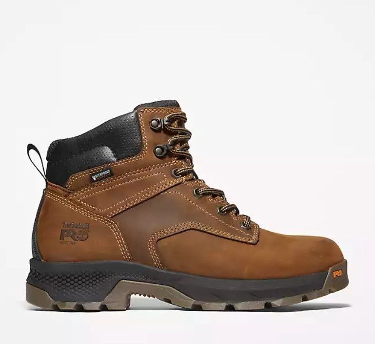 Men's 6" Earth Brown Titan EV Waterproof Soft Toe Boot, Size: 7, Width: M