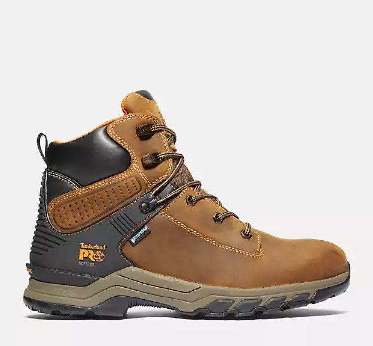 Men's 6" Earth Brown Hypercharge Waterproof Soft Toe Boot, Size: 7, Width: M