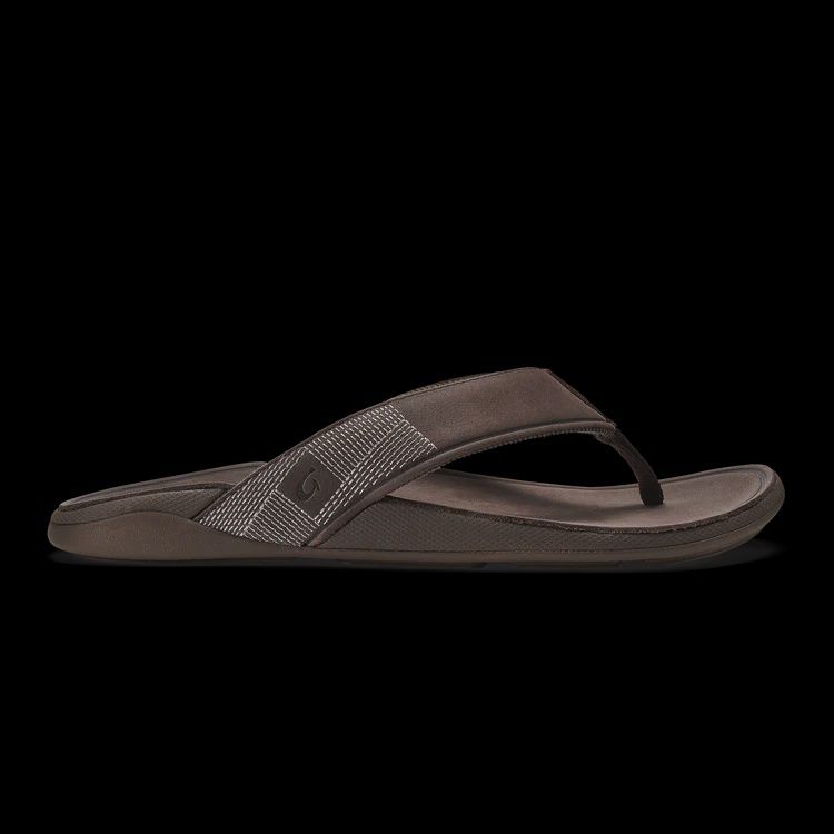 Tuahine Flip Flop, Color: DK Wood/ DK Wood, Size: 10