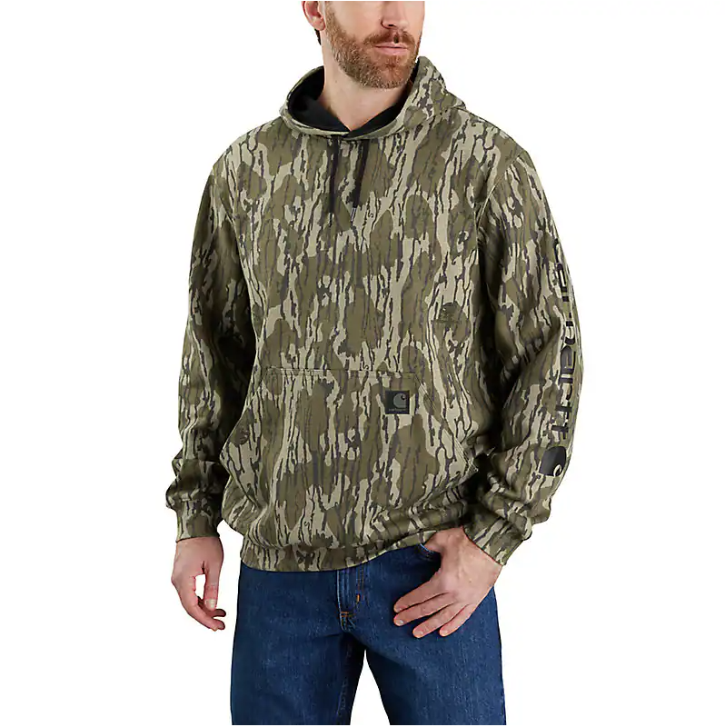 Men's Loose Fit Midweight Camo Graphic Sweatshirt