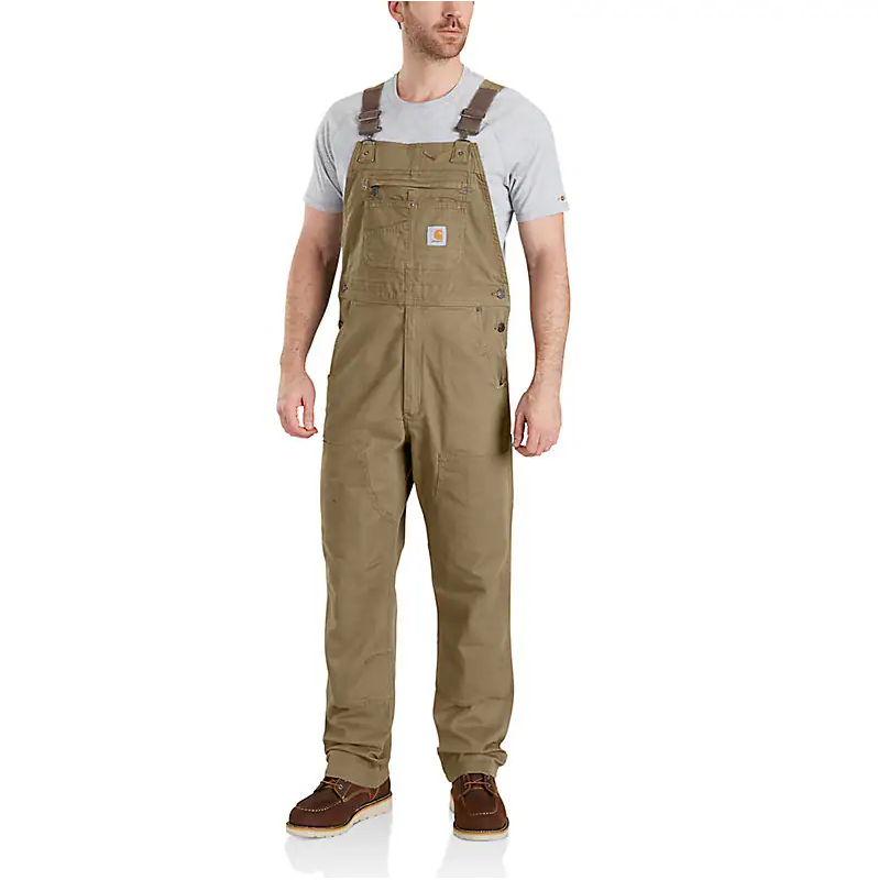Men's Rugged Flex® Rigby Bib Overalls - Dark Khaki