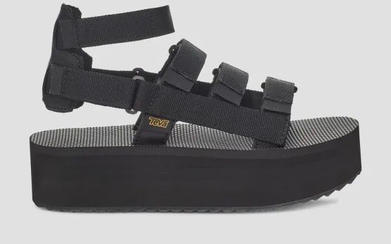 Flatform Mevia Sandal, Color: Black, Size: 5