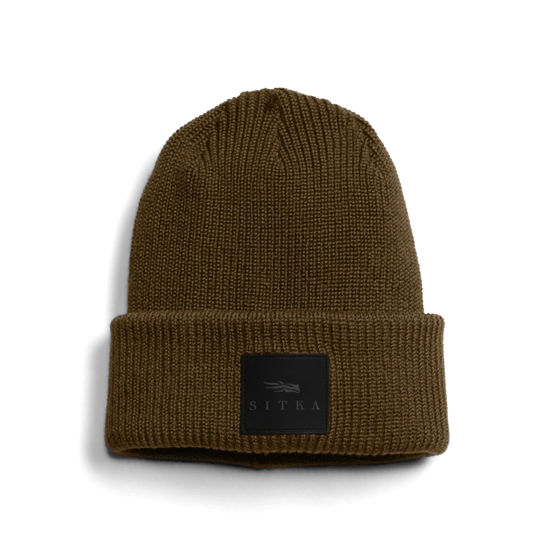 Double Cuff Acrylic Beanie, Color: Coyote