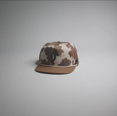Duck Snapback Rope Hat - Brown Leaf Camo