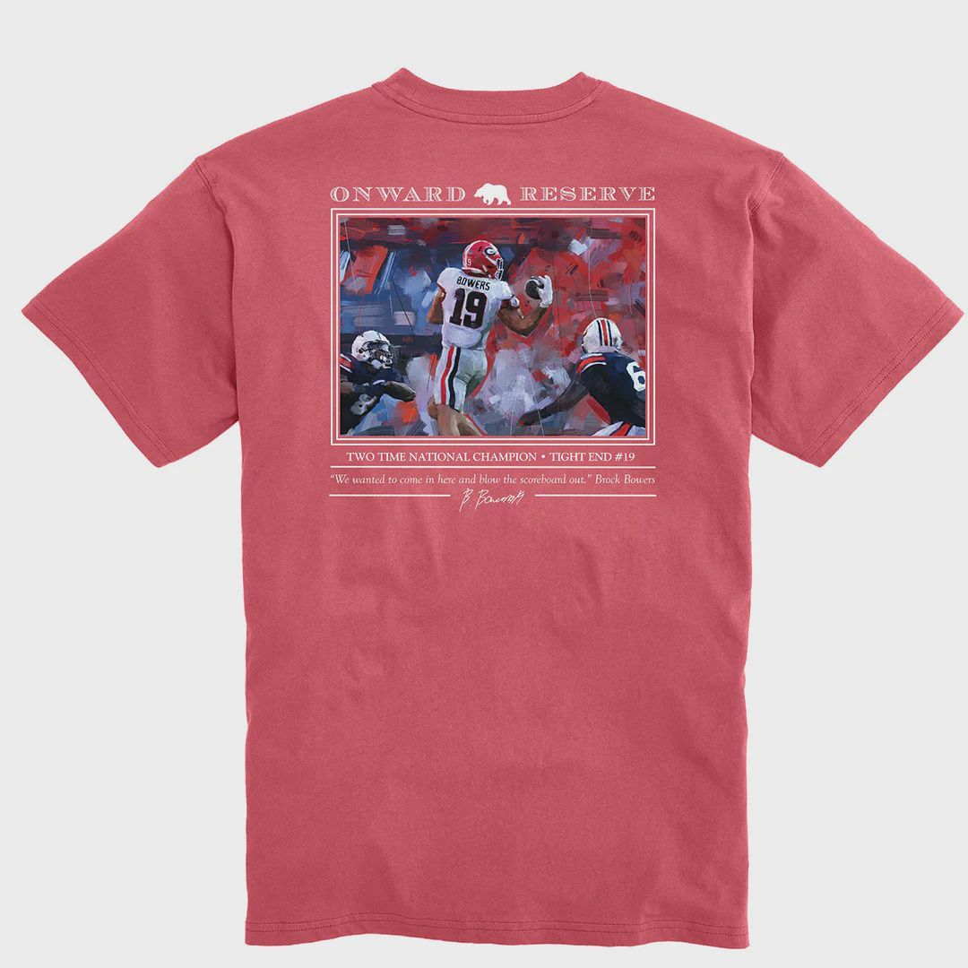 Brock Bowers Short Sleeve Tee - Washed Red, Size: SML