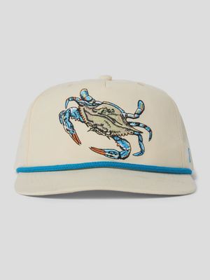 Blue Crab Rope Hat - Ivory