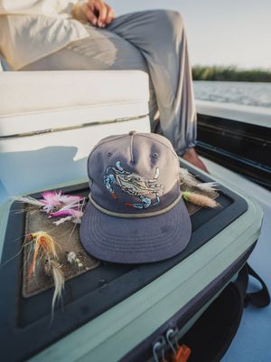 Blue Crab Rope Hat - Charcoal