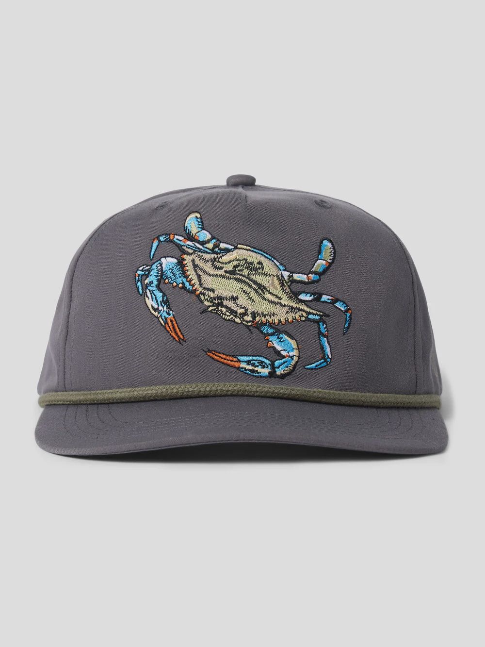 Blue Crab Rope Hat - Charcoal