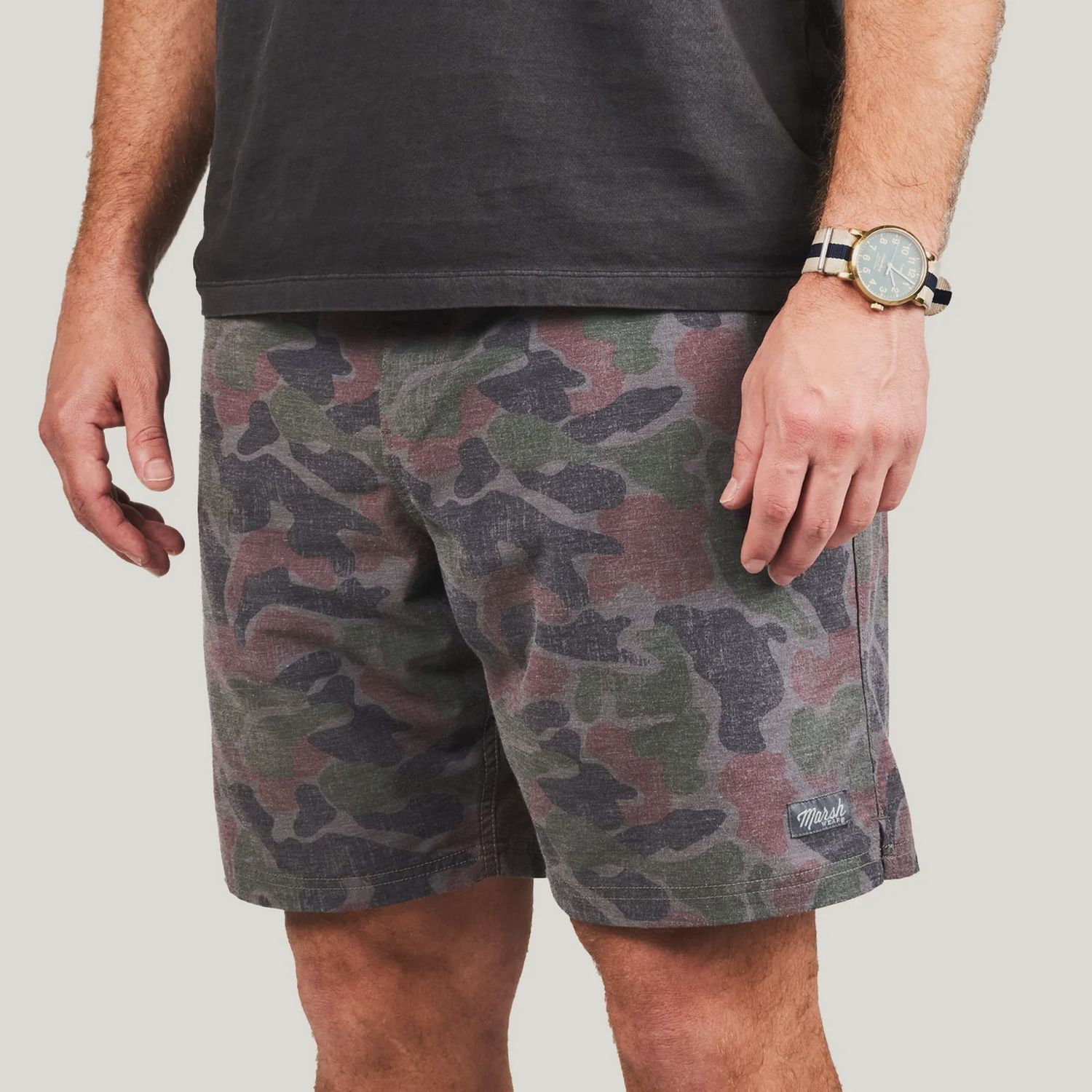 Fulton 8" Volley Short, Color: RCC-Rock Copahee Camo, Size: SML