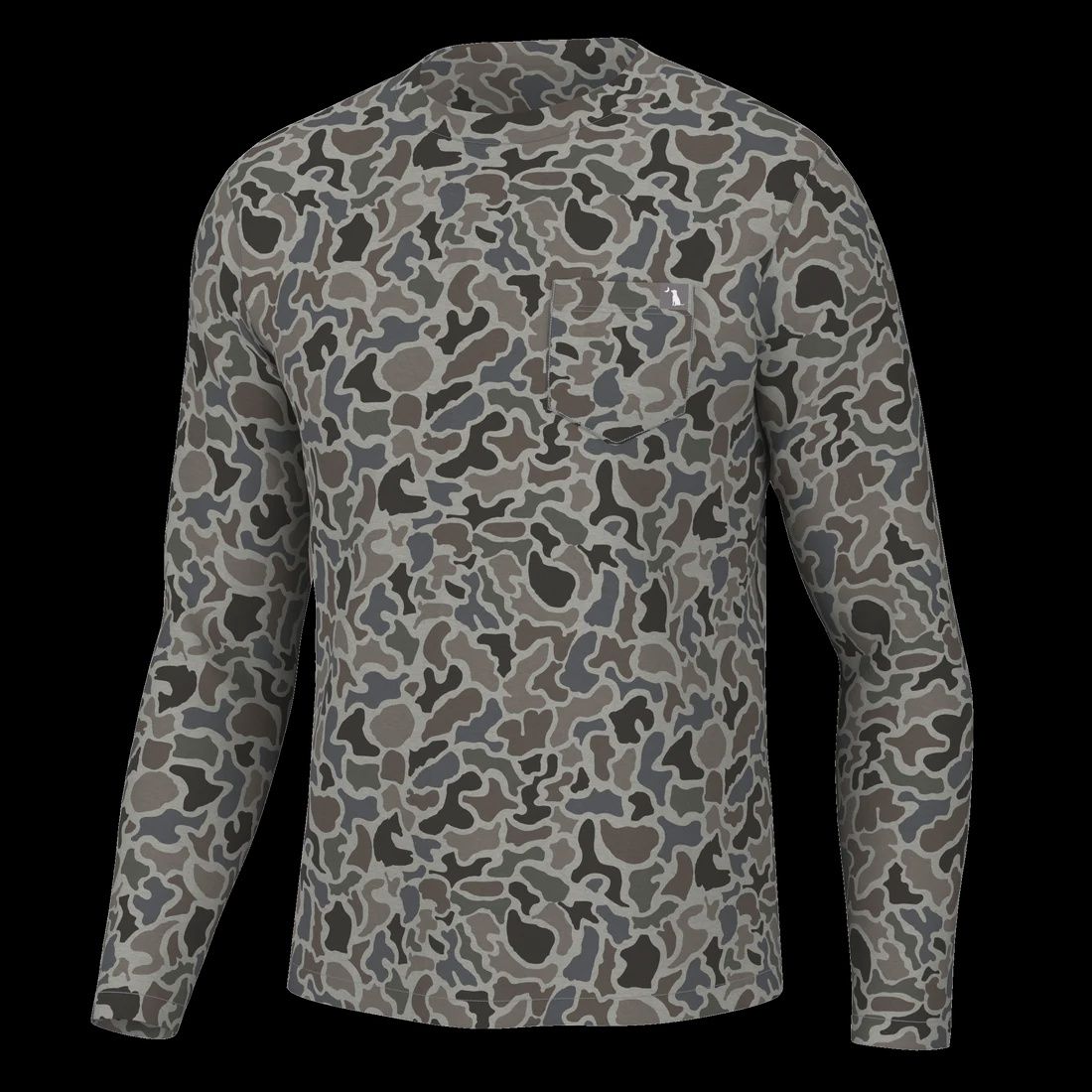 Long Sleeve Heather Blend Crew, Color: LCF - Localflage, Size: SML