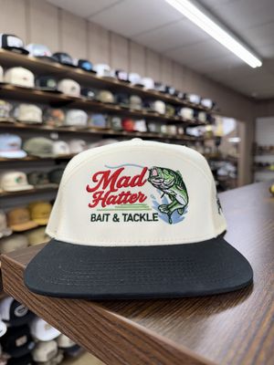 Bait &amp; Tackle 7 Panel Hat - Black/Natural