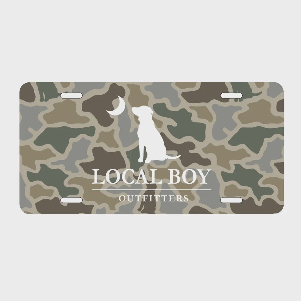 License Plate - Sand Dog &amp; Moon Camo