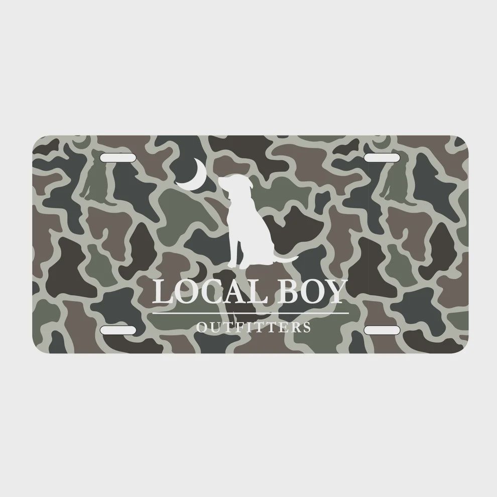 License Plate - Dog &amp; Moon Camo