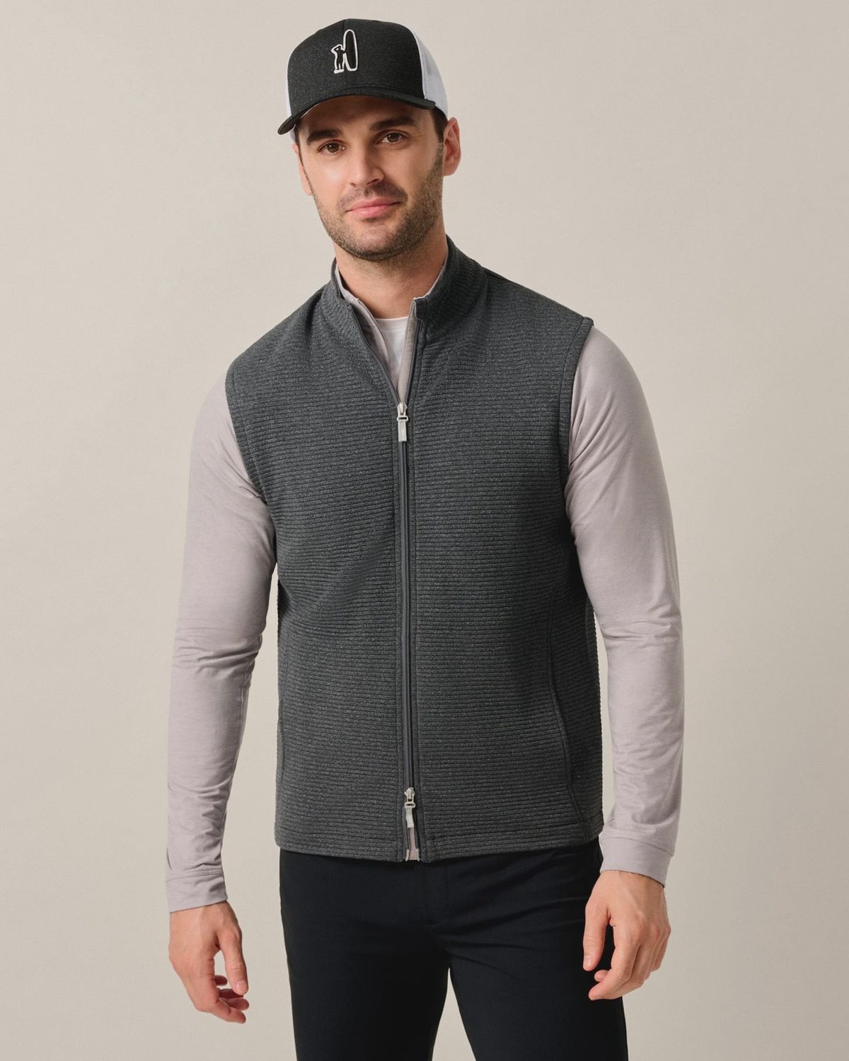 Bulldog Head Reggie Vest, Color: BLAK-Black, Size: MED