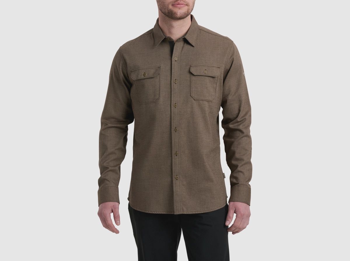 Men's Descendr™ Flannel, Color: Sand Storm, Size: MED