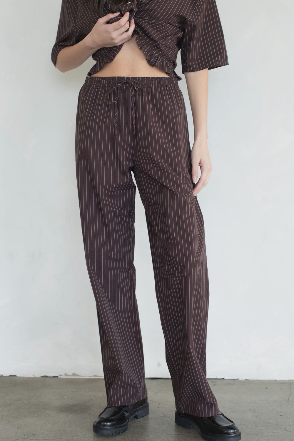 Down The Line Striped Boxer Pants